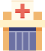 Clinic building icon representing healthcare services